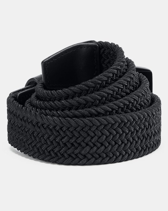 Men's UA Braided Belt 2.0, Black, pdpMainDesktop image number 1